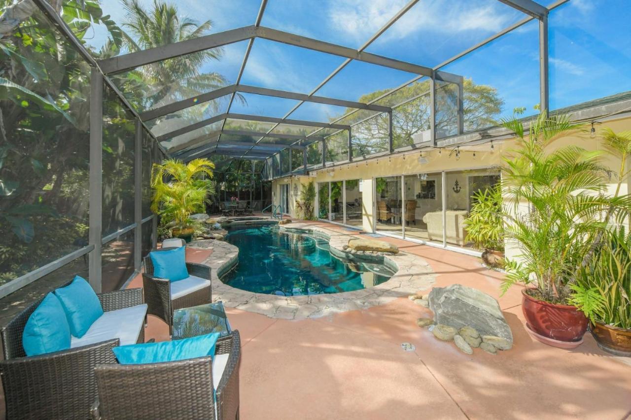 Island Time - Home Wenclosed Lagoon Style Pool Spa Walk To Beach Bikes Holmes Beach Exteriör bild